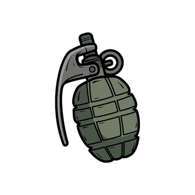 Free PSD hand drawn bomb illustration