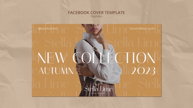 Free PSD hand drawn fashion collection facebook cover