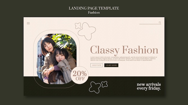 Hand drawn fashion launch landing page