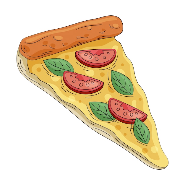 Hand drawn pizza illustration