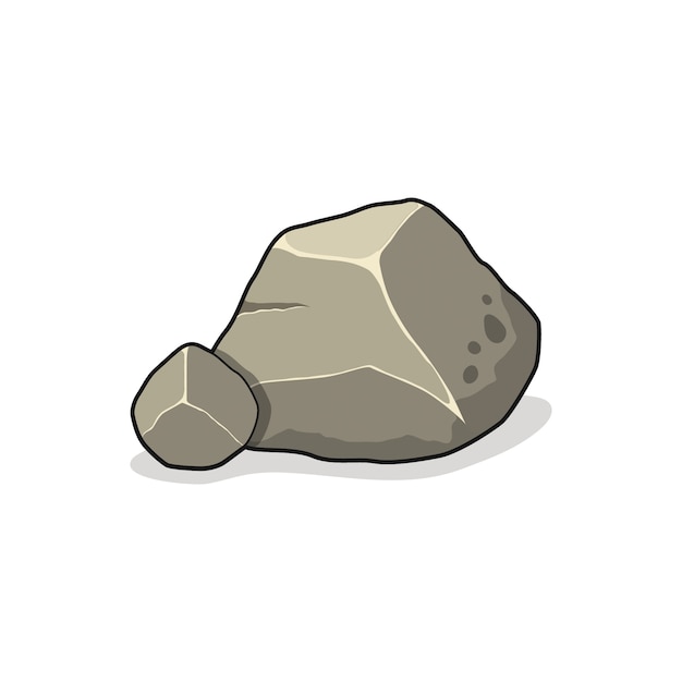 Free PSD hand drawn rock formation