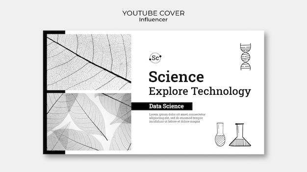 Hand drawn science concept youtube cover