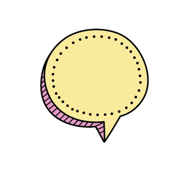 Free PSD hand drawn speech bubble isolated