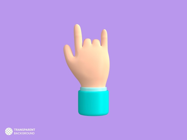 Free PSD hand thumbs up gesture icon isolated 3d render illustration