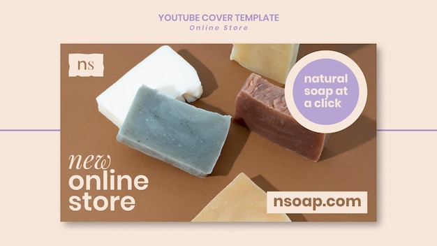 Free PSD handmade soap shop youtube cover