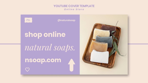 Free PSD handmade soap shop youtube cover