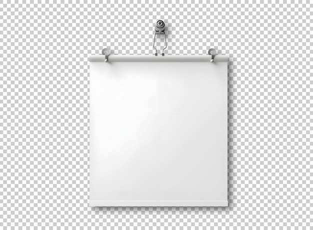 Free PSD hanging blank white poster