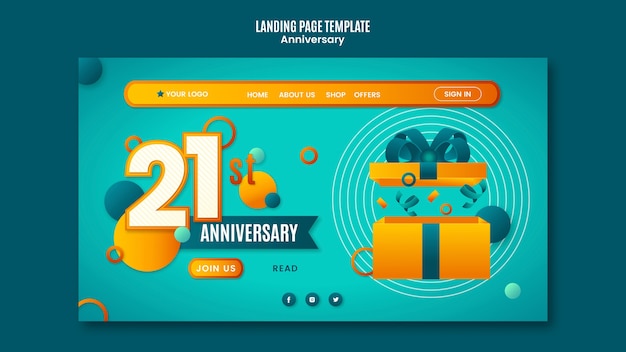 Happy anniversary landing page