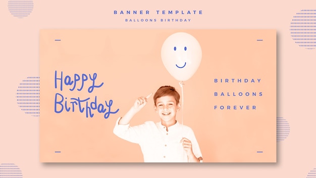 Happy birthday banner template