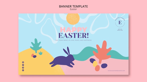 Happy easter day banner