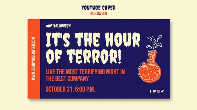 Happy halloween youtube cover template