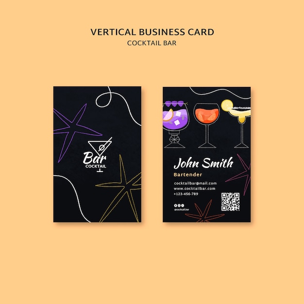 Free PSD happy hour celebration business card template