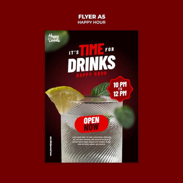 Happy hour discount template