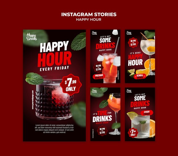 Happy hour discount template