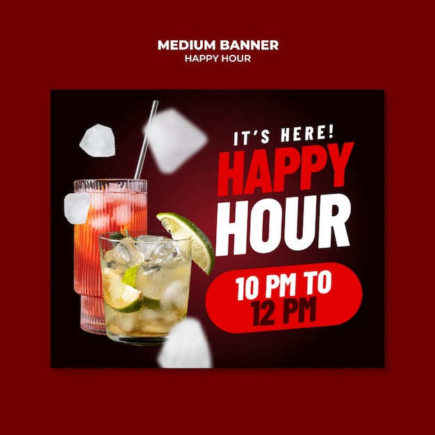 Happy hour discount template