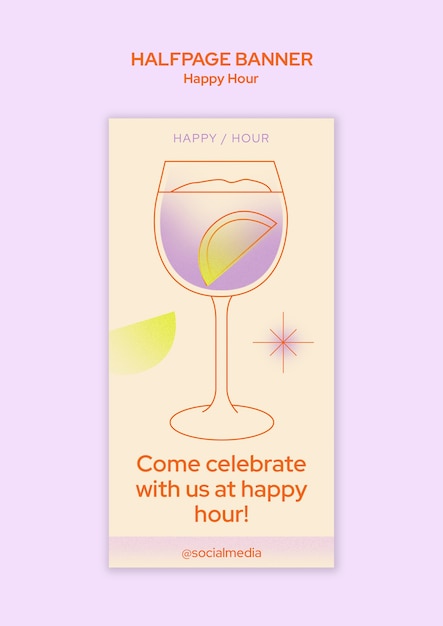 Free PSD happy hour discount template