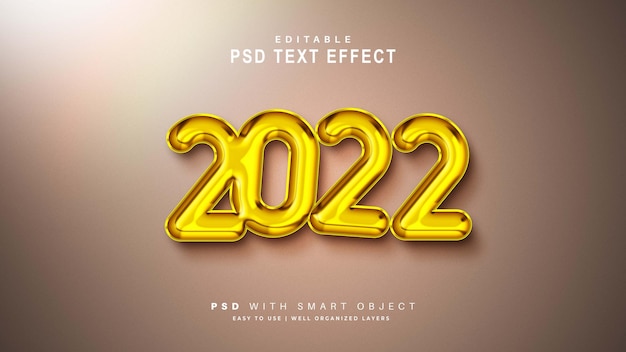 Happy New Year 2020 Gold Text Effect