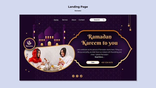 Happy ramadan to everyone landing page