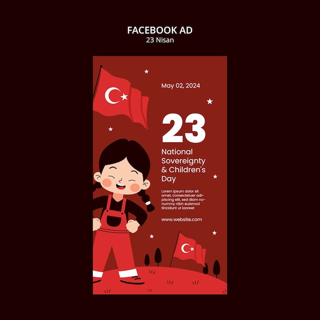 Free PSD happy sovereignty day celebration template