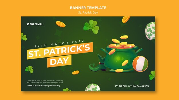 Happy st. patrick's day banner template