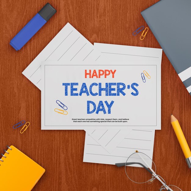 Happy teachers day social media post template