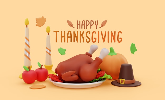 Happy thanksgiving background with icons design