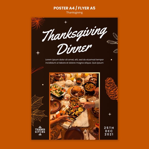 Happy thanksgiving vertical print template