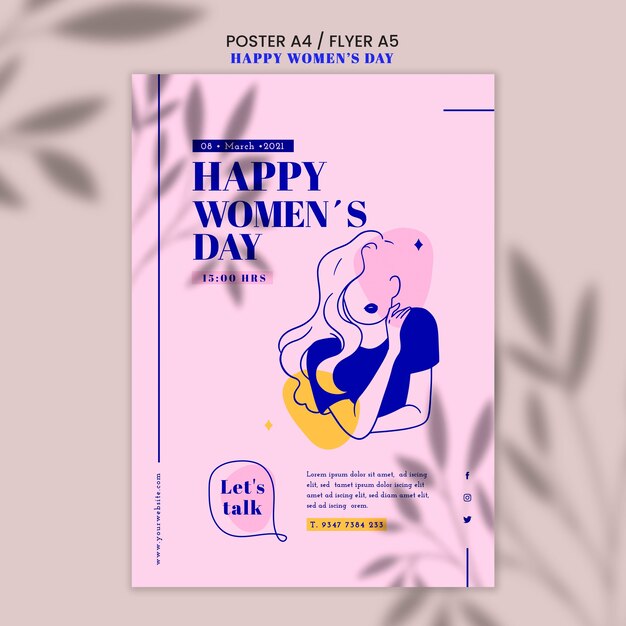 Happy woman day poster