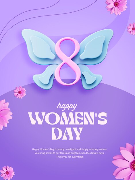 Free PSD happy women's day social media stories design template