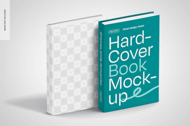 Hardcover books mockup