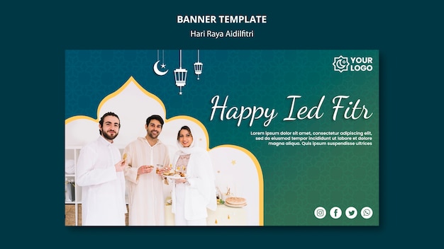 Hari raya aidilfitri banner design