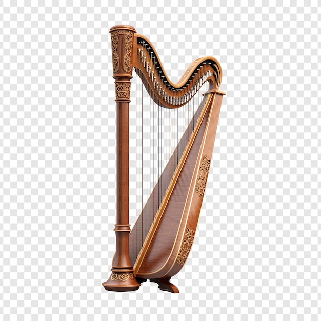 Free PSD harp isolated on transparent background