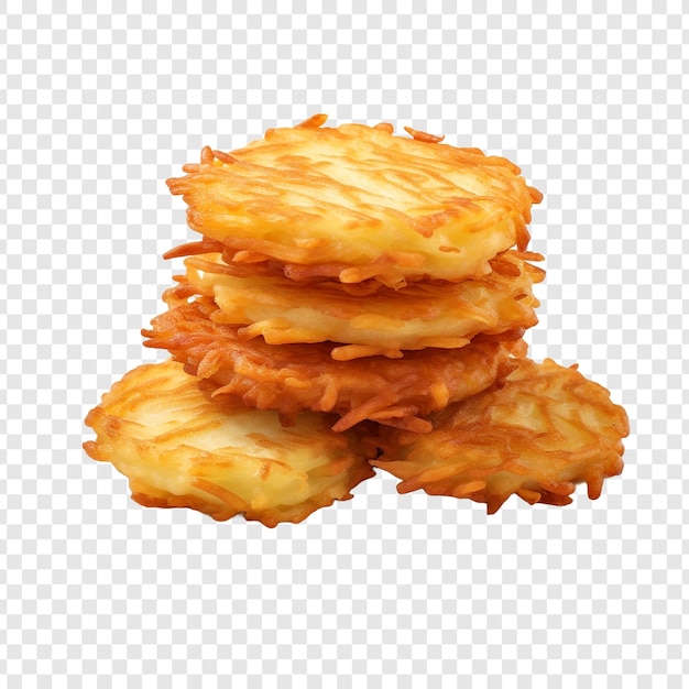 Free PSD hash browns isolated on transparent background