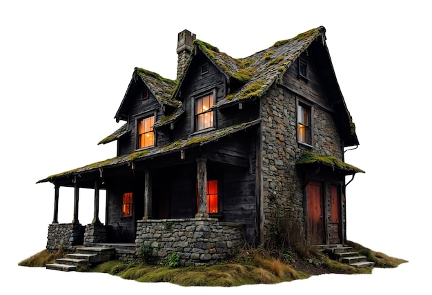 Free PSD haunted house isolated