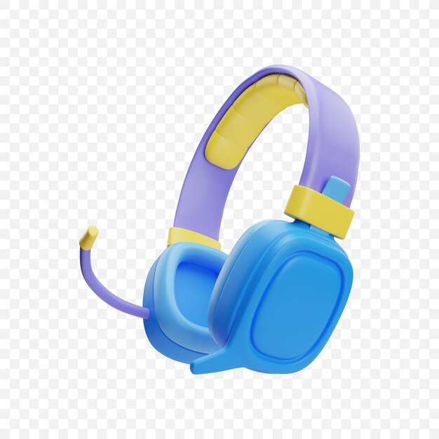 Headphone headset icon Isolated 3d render illustration