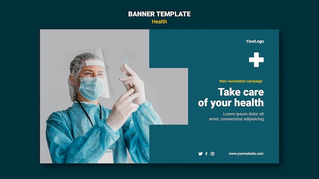 Free PSD health care banner template