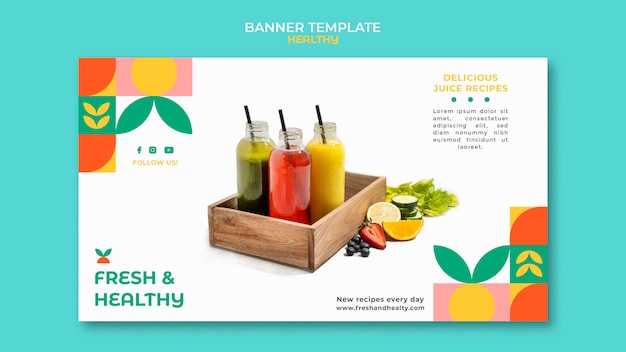 Free PSD healthy banner template