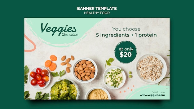 Free PSD healthy food banner