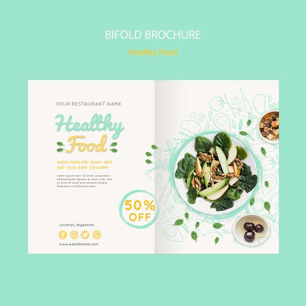 Healthy food bifold brochure