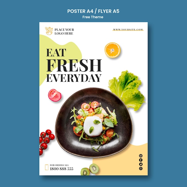 Healthy food poster design