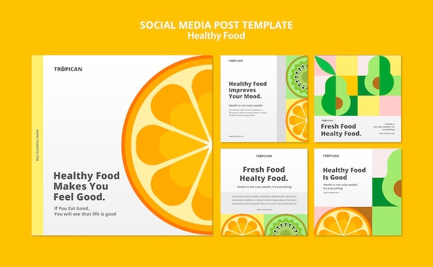 Healthy food social media post