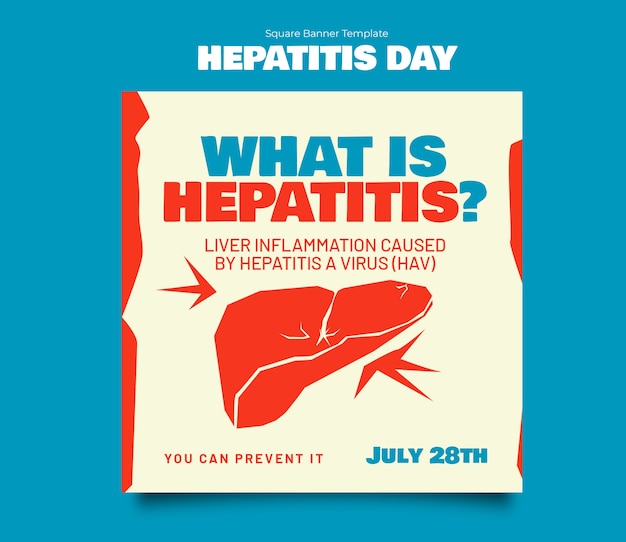 Hepatitis day template design