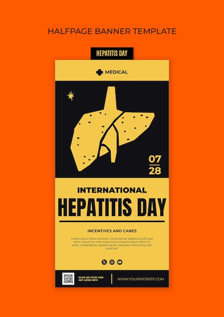 Free PSD hepatitis day template design