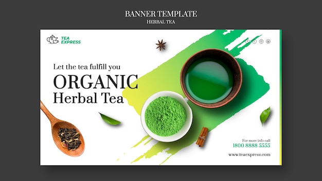 Herbal tea banner design