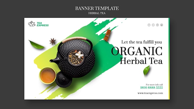 Free PSD herbal tea banner