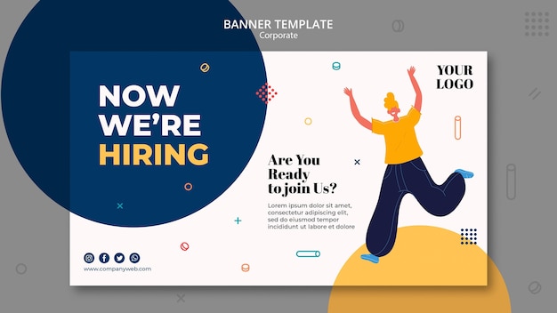 Free PSD hiring announcement banner template