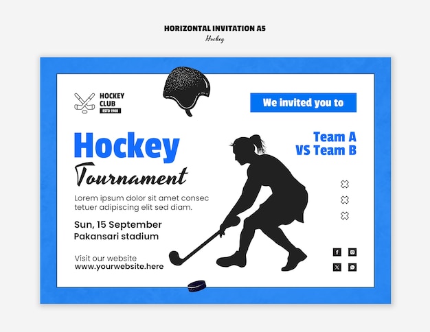 Free PSD hockey template design