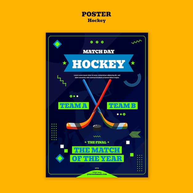 Hockey  template design