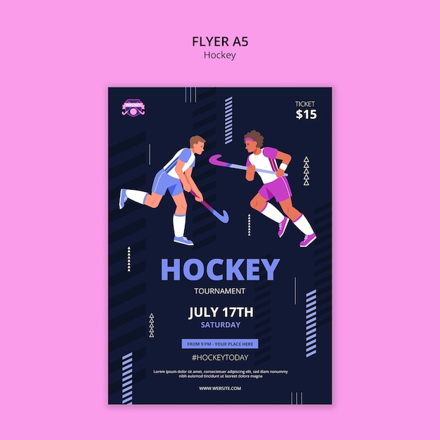 Free PSD hockey  template design