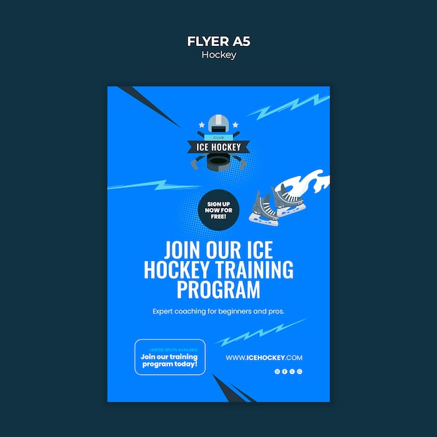 Free PSD hockey template design